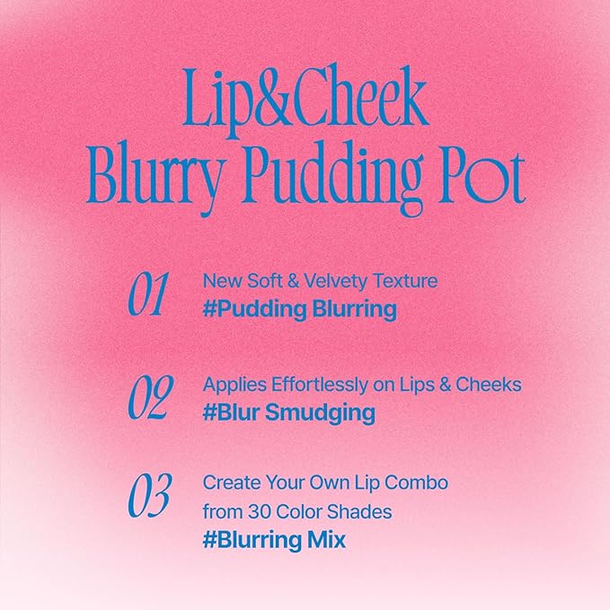 Lip&Cheek Blurry Pudding Pot | Reddish Moment - Finish | 5g