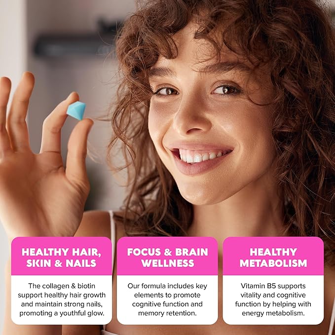 MAREE Beauty Bundle - Under Eye Gels & Biotin Gummies - Marine Collagen & Hyaluronic Acid, A B C E Vitamins Complex with Keratin & Pantothenic Acid - De-puff Eyes & Dark Circles, Skin, Nails & Hair