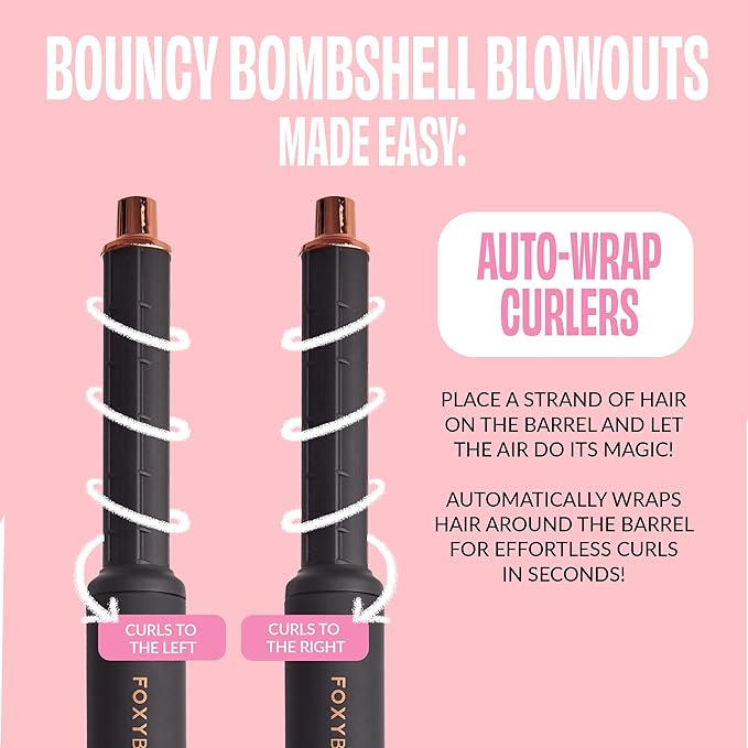 FoxyBae Super Styler Pro Interchangeable 5 in 1 [Black Rose-Gold]