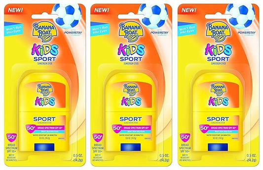 Banana Boat Spf#50+ Kids Sport Stick 0.5 Ounce (14ml) (3 Pack)