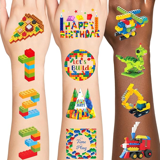 Building block individually wrapped tattoos,