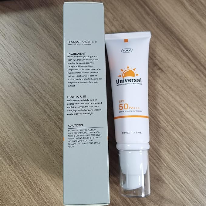 Tinted Sunscreen For Face SPF 50, Universal Protector Solar 50 Face Sunscreen Moisturizer, No Sticky, Hydrating travel size Sunscreen, 50ml (3, Tinted)