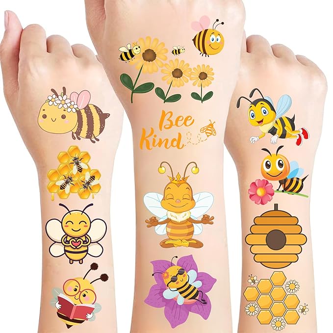 Bee temporary tattoo - 50pcs