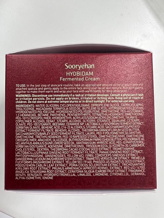 Sooryehan Hyobidam Face Moisturizer for Women. Ginseng