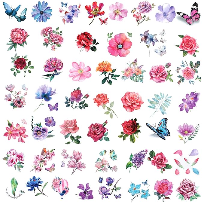 Temporary tattoo, 50 pcs 3d