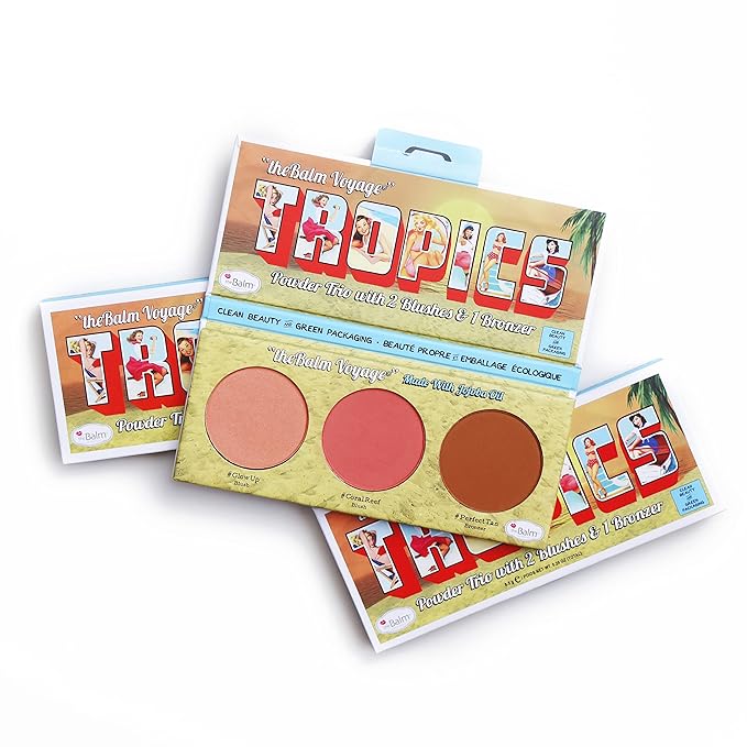 theBalm Voyage Tropics Powder Trio with 2 Blushes 1 Bronzer