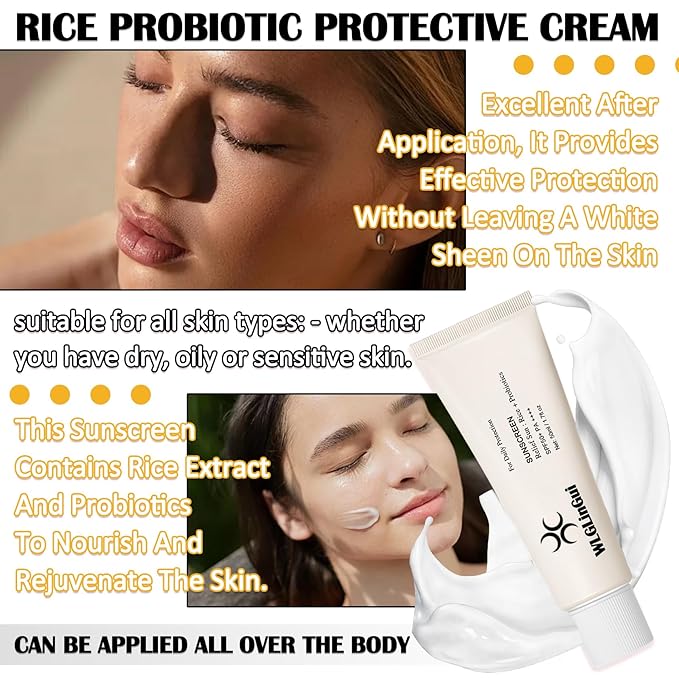 Moisturising Rice Sunscreen,Rice Probiotic Sunscreen