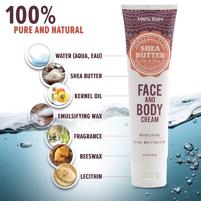 Shea Butter Moisturizing Face and Body Cream – Face 4 oz