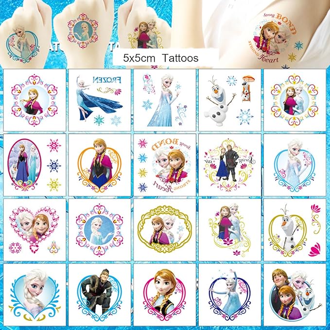 20 sheets frozen temporary tattoos