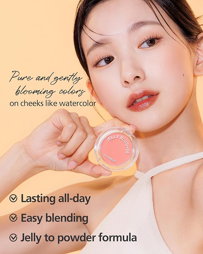 THESAEM Jelly Blusher PK02 Scarlet Pink - Velvety