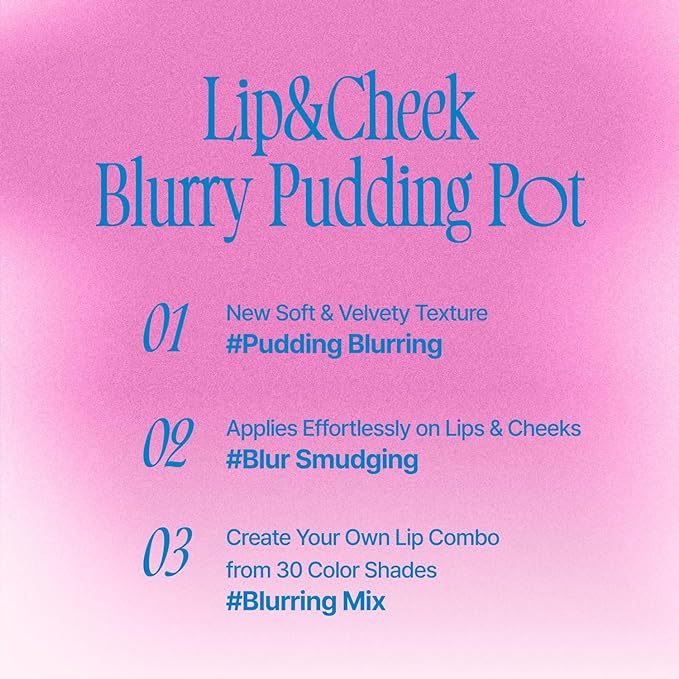 Lip&Cheek Blurry Pudding Pot | Blushed Moment - Finish | 5g