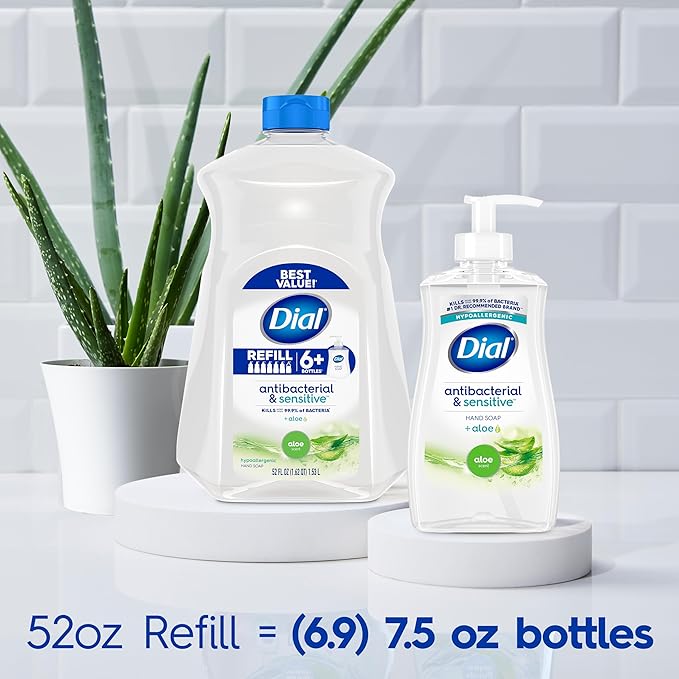 Dial Antibacterial Liquid Hand Soap, Aloe