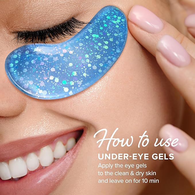 MAREE Beauty Bundle - Under Eye Gels & Biotin Gummies - Marine Collagen & Hyaluronic Acid, A B C E Vitamins Complex with Keratin & Pantothenic Acid - De-puff Eyes & Dark Circles, Skin, Nails & Hair