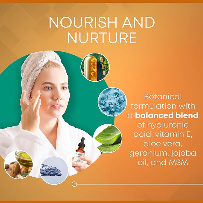 100% Pure Vitamin C Serum for Face - Anti Aging Face Serum - Vitamin C Face Serum, Vitamin E, Hyaluronic Acid, Botanical Blend - Face Serum for Eye Area, Dark Spots, Fine Lines, Wrinkles - 2 FL OZ