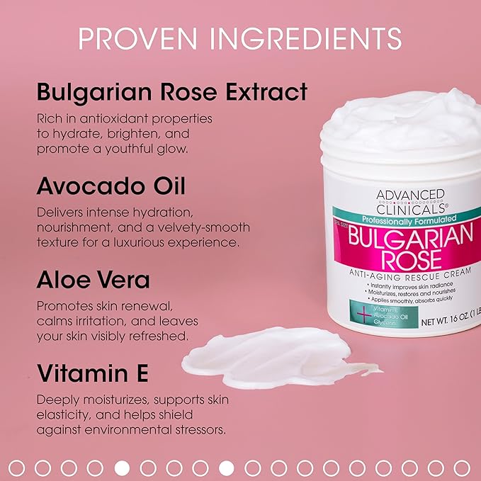 Advanced Clinicals Bulgarian Rose Anti Aging