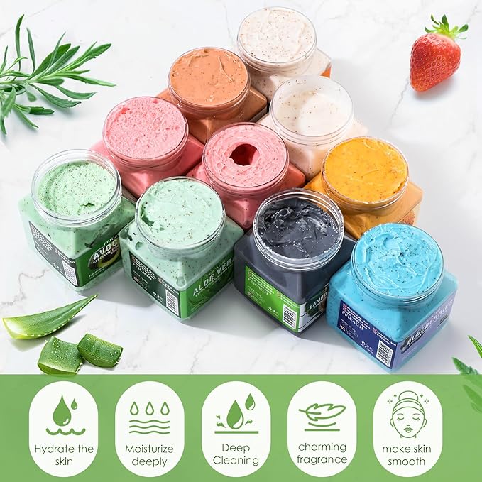 10 Pcs Fruit Body Exfoliator Salt