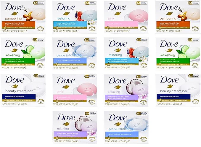 Dove, Beauty Bar Soap Variety Pack 90g