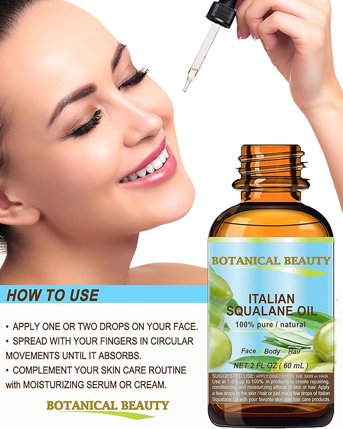 SQUALANE Italian Olive. 100% Pure Natural Undiluted Oil. Skincare Protection 4 fl.oz