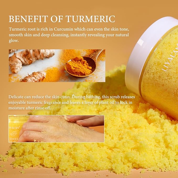 Liyalan Turmeric Body Scrub Moisturizing and