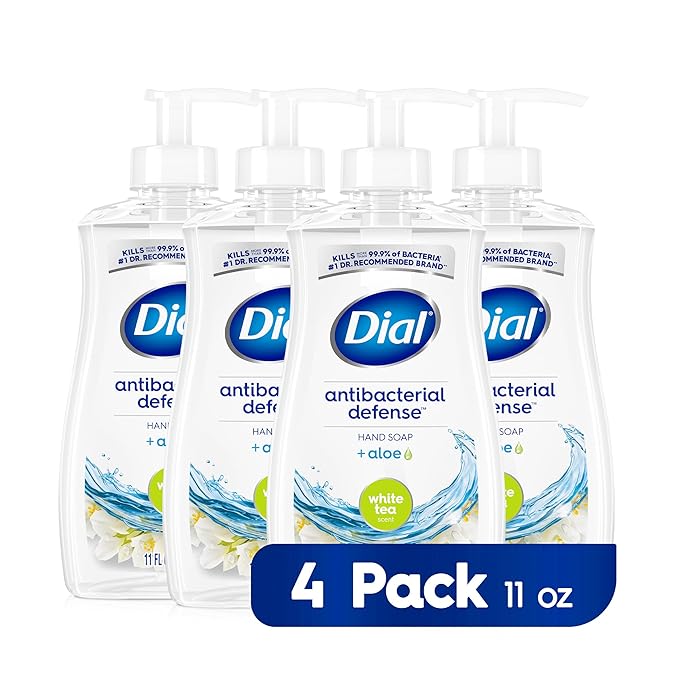 Dial Antibacterial Liquid Hand Soap, White