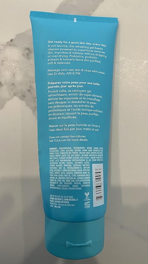 TULA Skin Care Cult Classic Purifying Face Cleanser - Supersize, Gentle and Effective Face Wash, Makeup Remover, Nourishing and Hydrating, 6.7 oz.