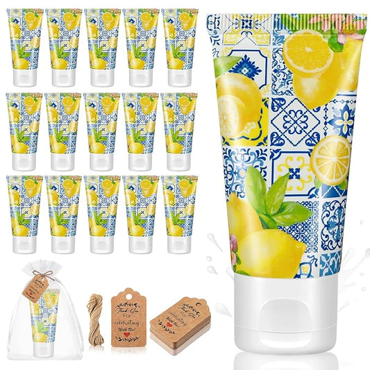 36 Sets Sunscreen for Baby Shower Party Favors SPF 30 Baby Shower Mini Sunscreen Lotion 1 oz Resistant Travel Sunscreen Bulk Thank You Gifts for Guest Party Supplies(Lemon)