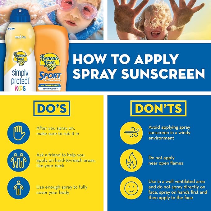 Banana Boat Kids MAX Protect & Play Sunscreen Spray SPF 100, 6oz | Clear Spray Sunscreen, Kids Sunscreen Spray, Kids Sunblock Spray, Kids Spray Sunscreen, Kids Sunscreen SPF 100, 6oz