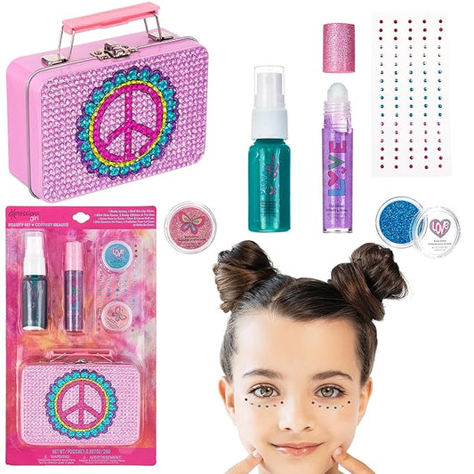 Expressions 6pc Peace & Rhinestones Beauty Set w/Tin Storage