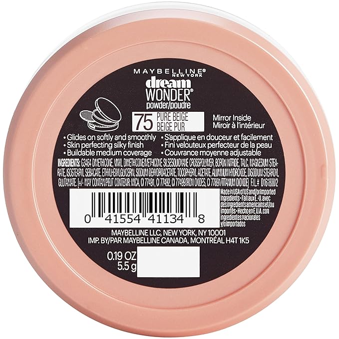 Maybelline New York Dream Wonder Powder Makeup, Pure Beige, 0.. 19 oz