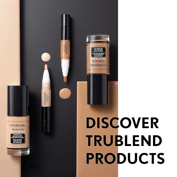 COVERGIRL TruBlend Matte Made Liquid Foundation, Toasted Caramel of 3)