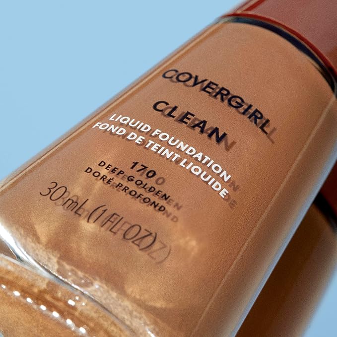 COVERGIRL Clean Liquid Foundation, Sand Beige 153, Pack of 1