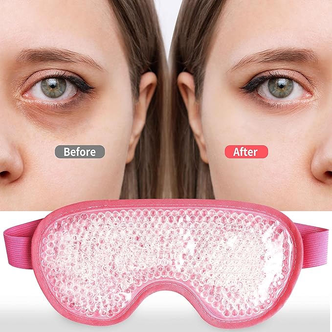 Cooling eye mask with gel