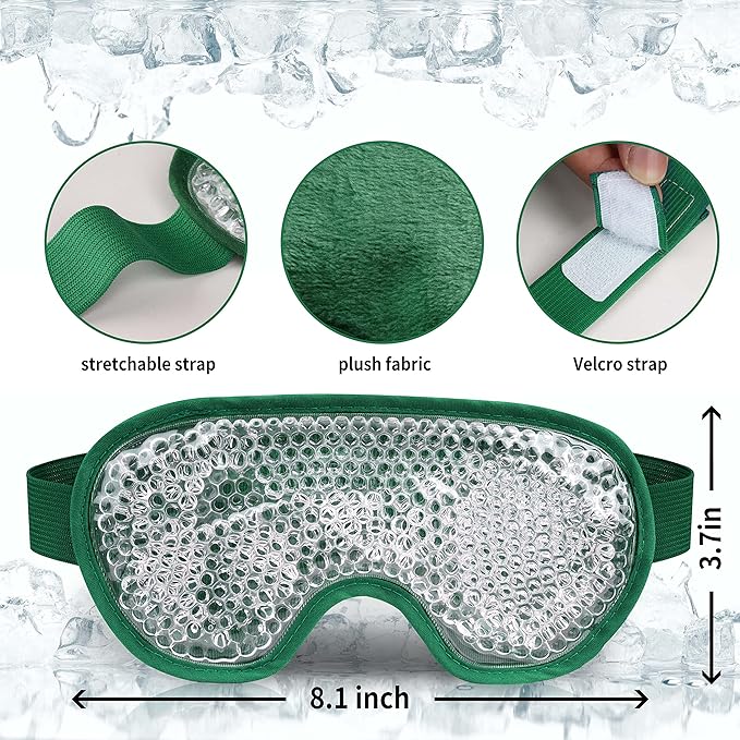 Cooling eye mask with gel