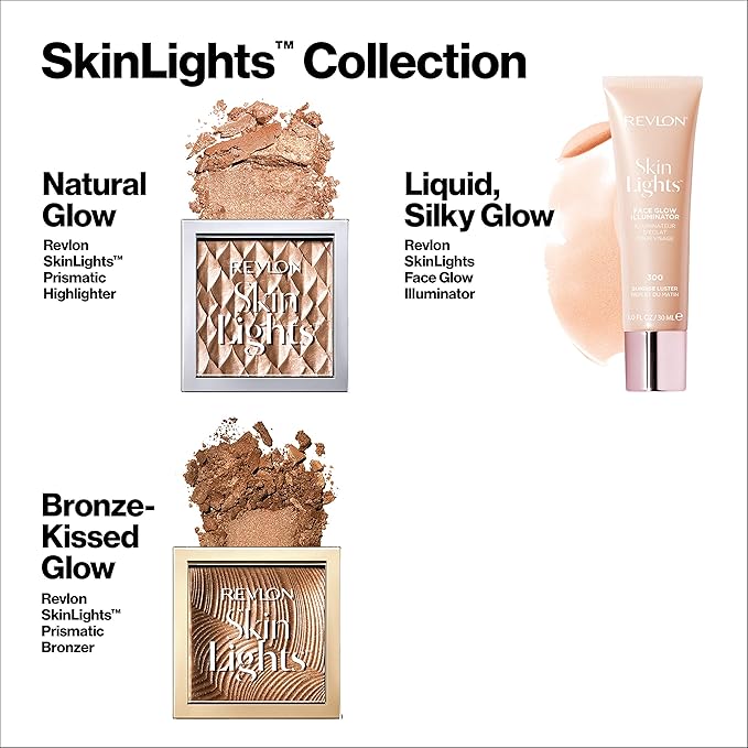 Revlon Skinlights Prismatic Powder Bronzer, Translucent-to-Buildable Coverage, ilded of 1) 120 G