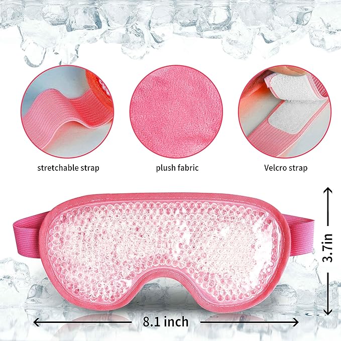 Cooling eye mask with gel