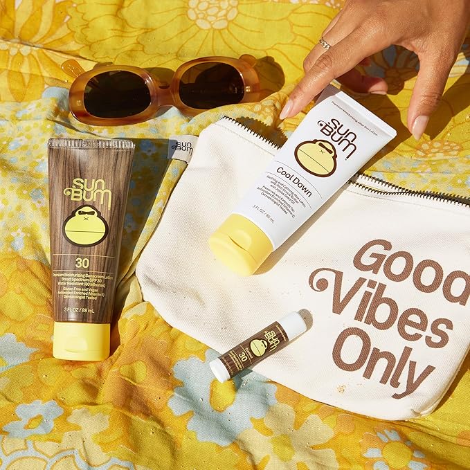 Sun Bum Premium Day Tripper | Travel-Sized Sun Care Pack with Moisturizing Sunscreen Lotion, Sunscreen Lip Balm and Hydrating Cool Down Lotion | Reef Friendly Broad Spectrum UVA/UVB Protection, Basic