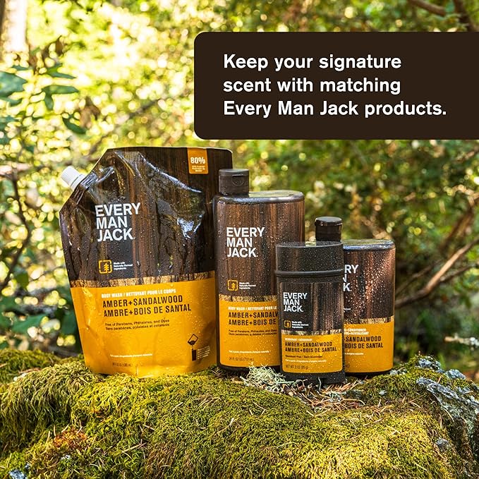 Every Man Jack Amber + Sandalwood Mens Body