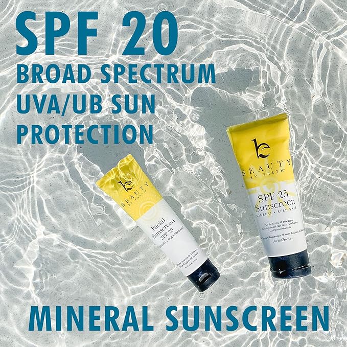 Face Sunscreen SPF 20 - Mineral Sunscreen Face, Reef Friendly Sunscreen With Natural & Organic Ingredients, Biodegradable Sunscreen, Zinc Oxide Sunscreen for Daily Use, Facial Sunscreen Travel Size