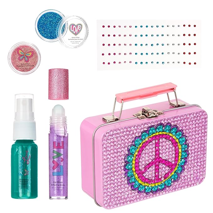 Expressions 6pc Peace & Rhinestones Beauty Set w/Tin