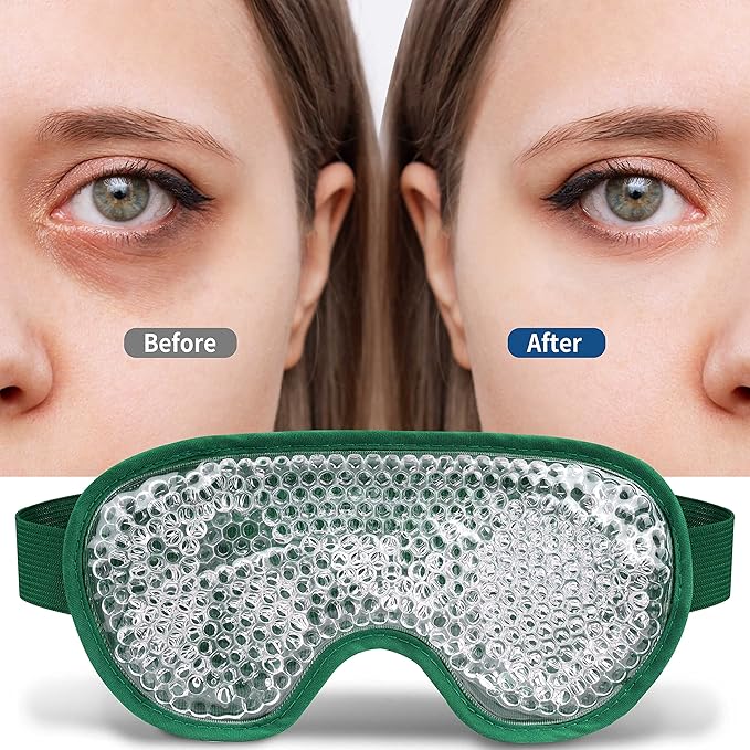 Cooling eye mask with gel