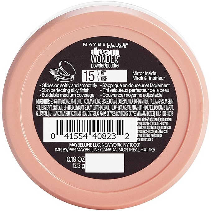 Maybelline New York Dream Wonder Powder Makeup, Ivory, Ivory, 0.. 19 oz