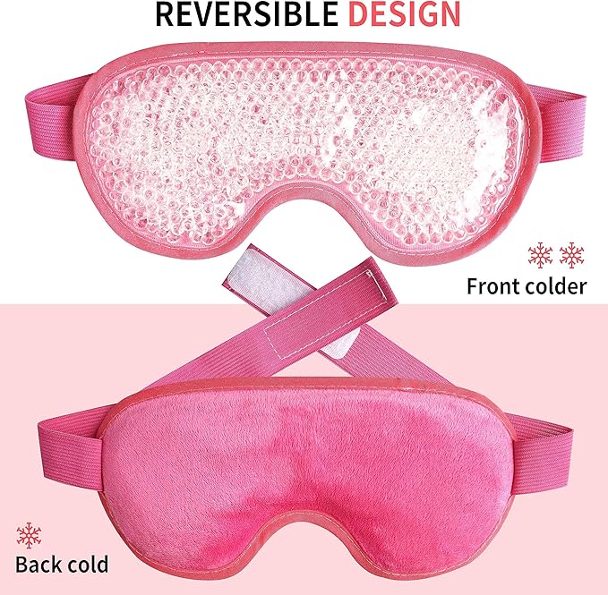 Cooling eye mask with gel