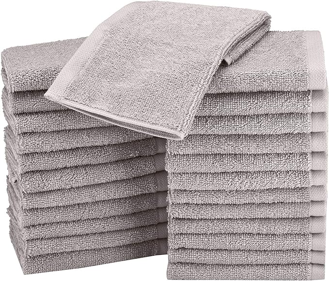 Amazon basics face towels for