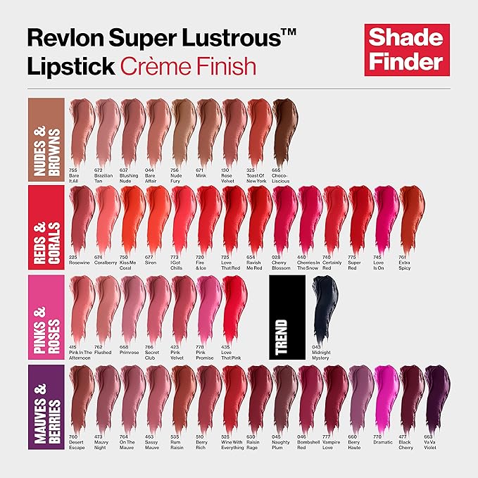 Revlon Lipstick, Super Lustrous Lipstick, Creamy Formula For Lipstick, 15 oz