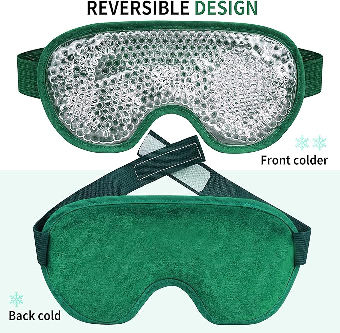 Cooling eye mask with gel