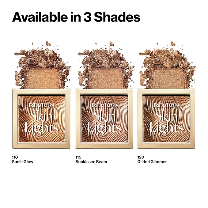 Revlon Skinlights Prismatic Powder Bronzer, Translucent-to-Buildable Coverage, ilded of 1) 120 G